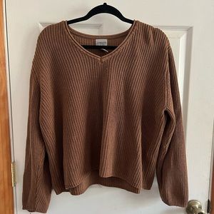 Chico’s brown sweater SIZE 3 ~ fits like large